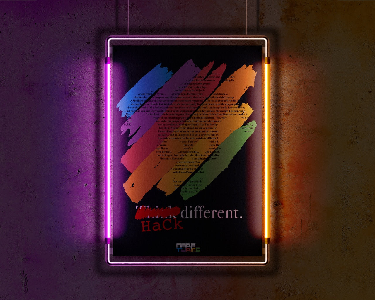 Lámina A3 «HaCk Different» diseñado por Javi Padilla