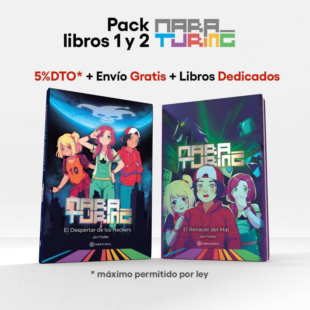 Pack Mara Turing 1 y 2: El Despertar de los Hackers + El Renacer del Mal (libros dedicados por el autor)