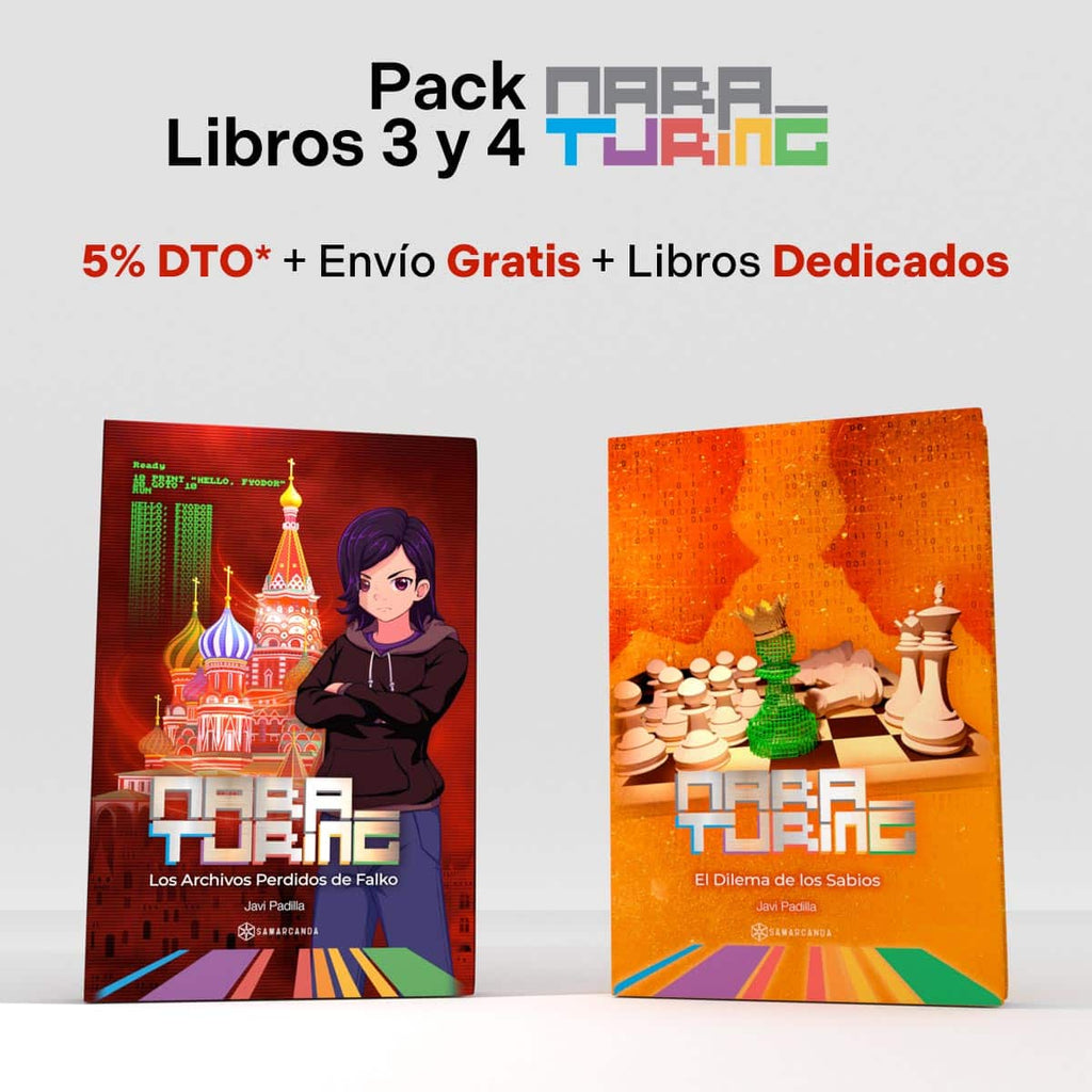 Pack Mara Turing (3 y 4): Los Archivos Perdidos de Falko y El Dilema de los Sabios (libros dedicados por el autor)