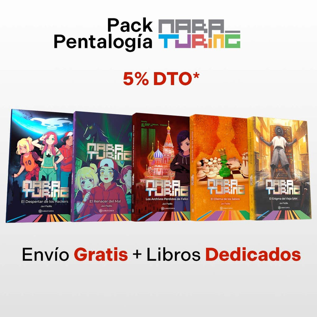 Pack Mara Turing (1 al 5): El Despertar de los Hackers, El Renacer del Mal, Los Archivos Perdidos de Falko, El Dilema de los Sabios y El Enigma del Viejo SAM (libros dedicados)